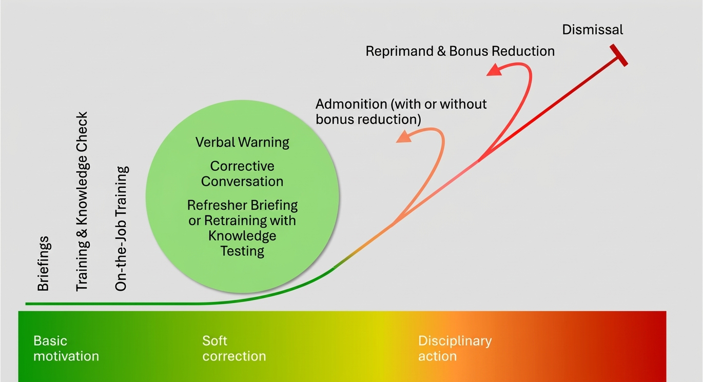 Figure 2. Principle of progressive motivation toward safe work