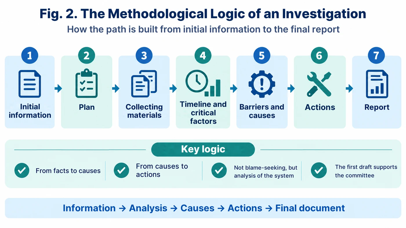Fig. 2. The methodological logic of an investigation